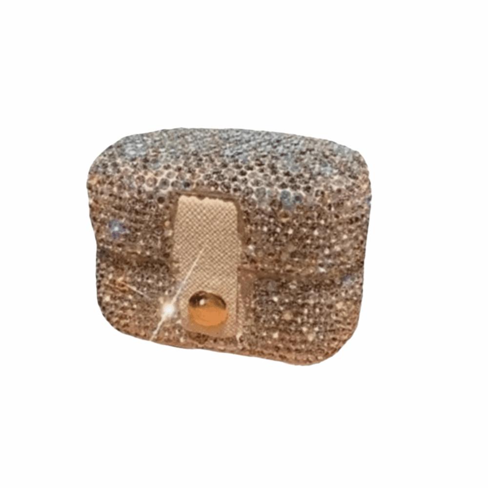 Creative Mini Rhinestone Ring box Bling Rhinestone Jewelry Box Desktop Organizer