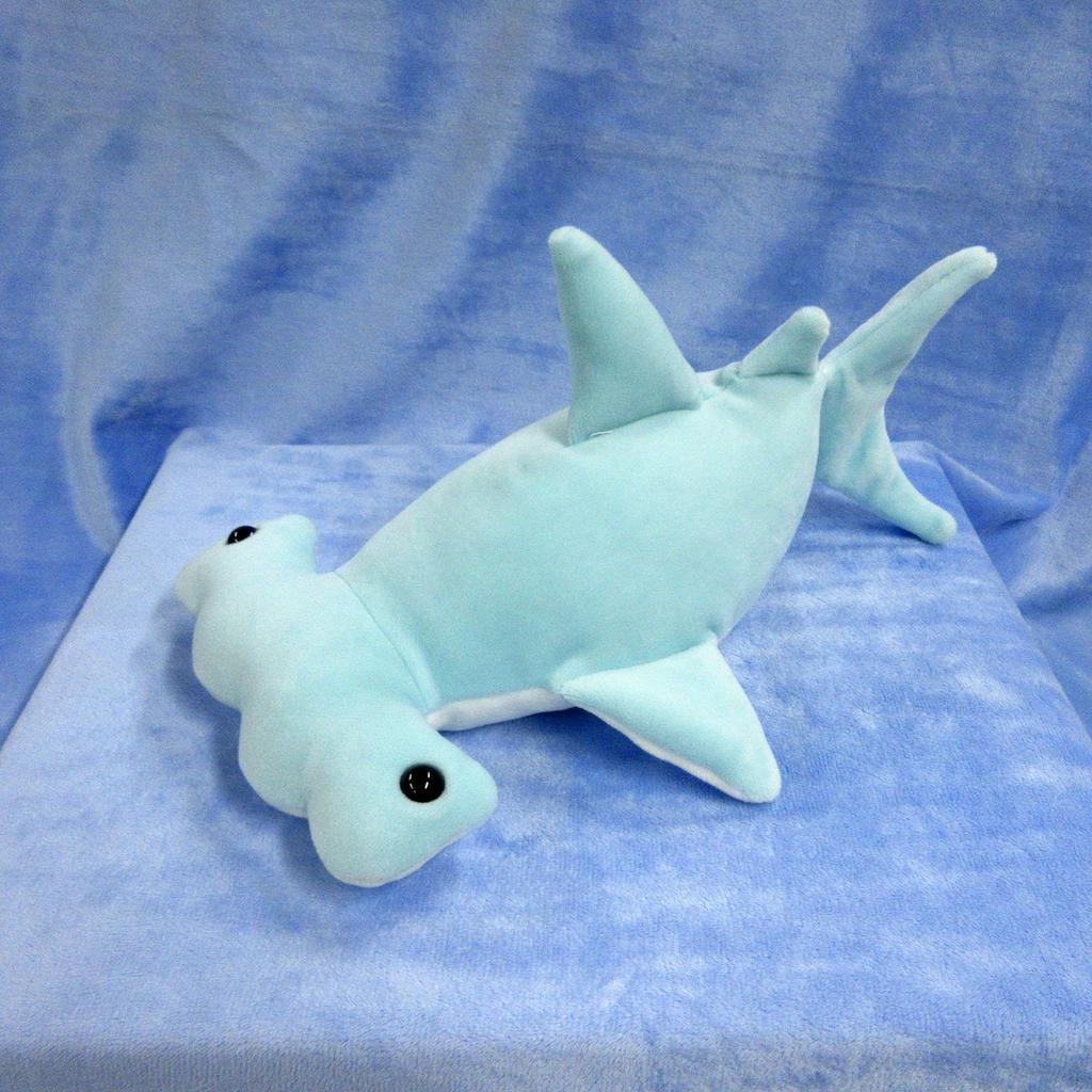 Underwater Walk Fluffy Plush Toy S Size Hammerhead Shark