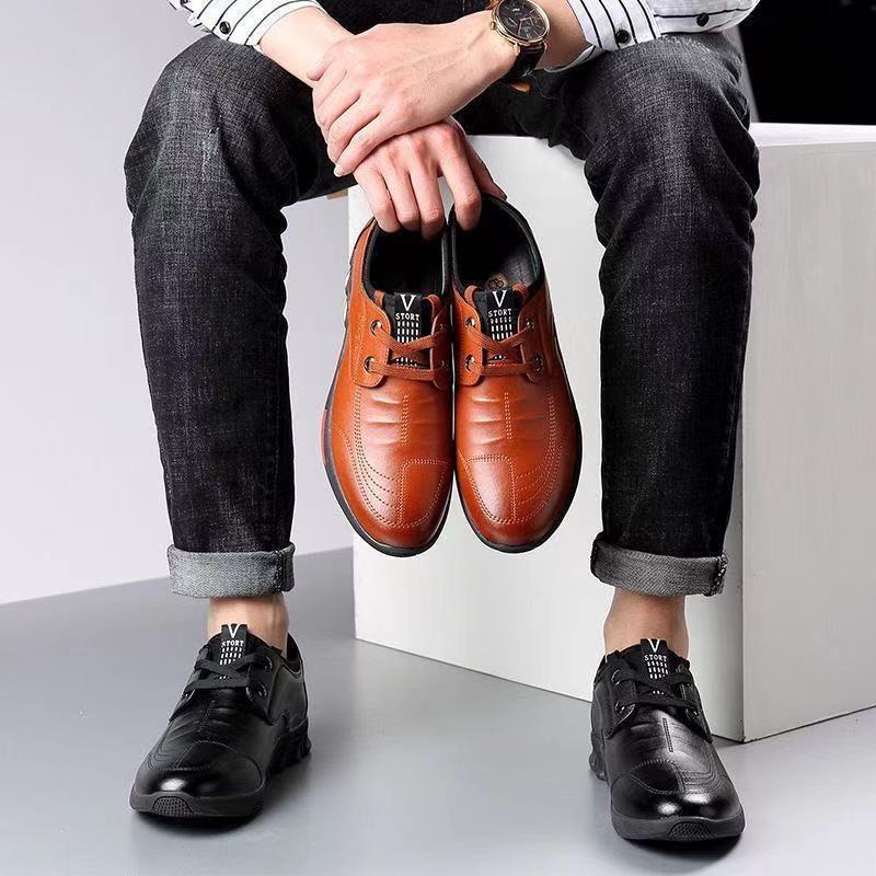 Men Casual Shoes  Brand Mens Loafers Moccasins Breathable Slip on Black Driving Shoes Big Size667