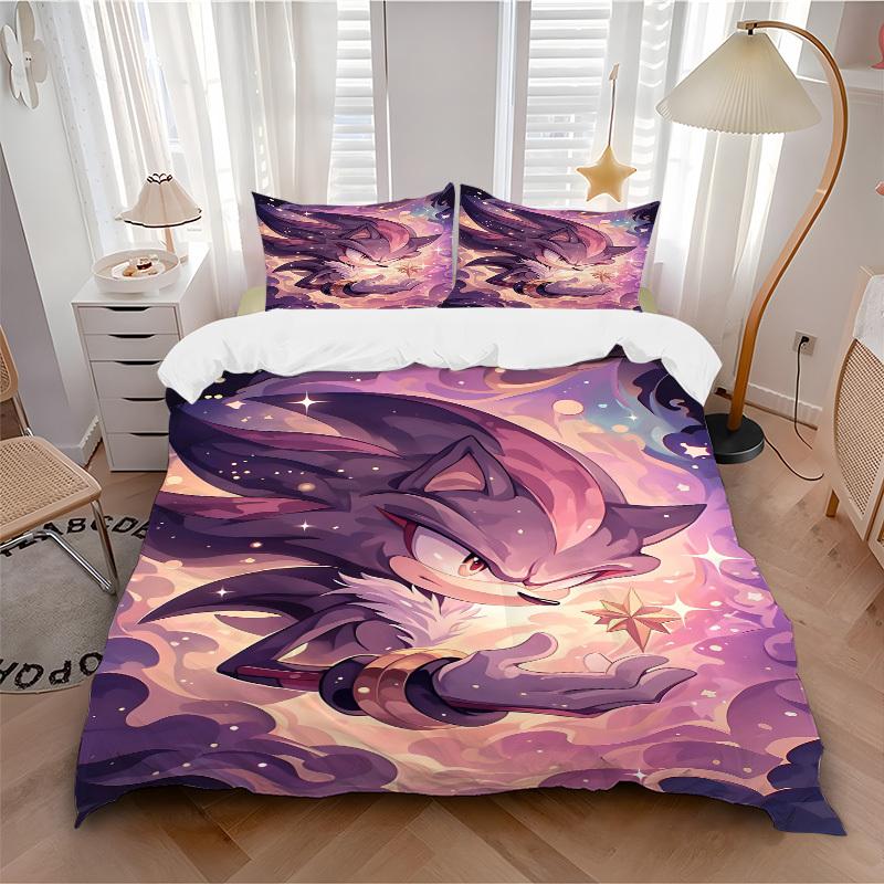 

3pcs bedding set Shadow Sonic Includes 1 Comforter+2 Pillowcases, Without Pillow Inserts, Soft Comfortable, Lightweight Breathable203 135x200cm