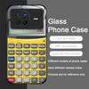 Funny Digital Calculator Pattern Tempered Glass Phone Case for OPPO Reno 13 F 12 11 10 Pro Plus Find X8 X3 Lite A58 A78 5G Cover