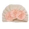 Winter new baby headgear children's flower knitted pullover cute warm baby hat