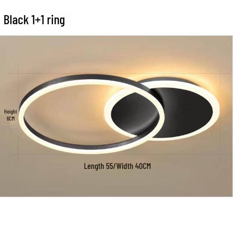 Nordic LED Round Ceiling Lamp - Modern Minimalist Ring Design for Living Room, Bedroom, or Study.
