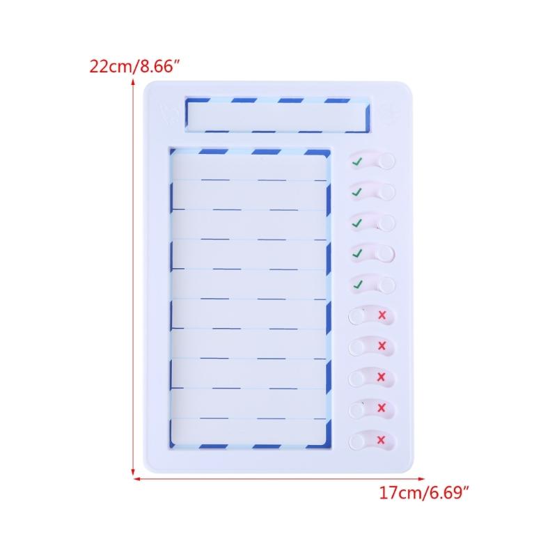 Daily Task Planner for Kids  Magnetic Chore Chart with Detachable Memo Board and Pen