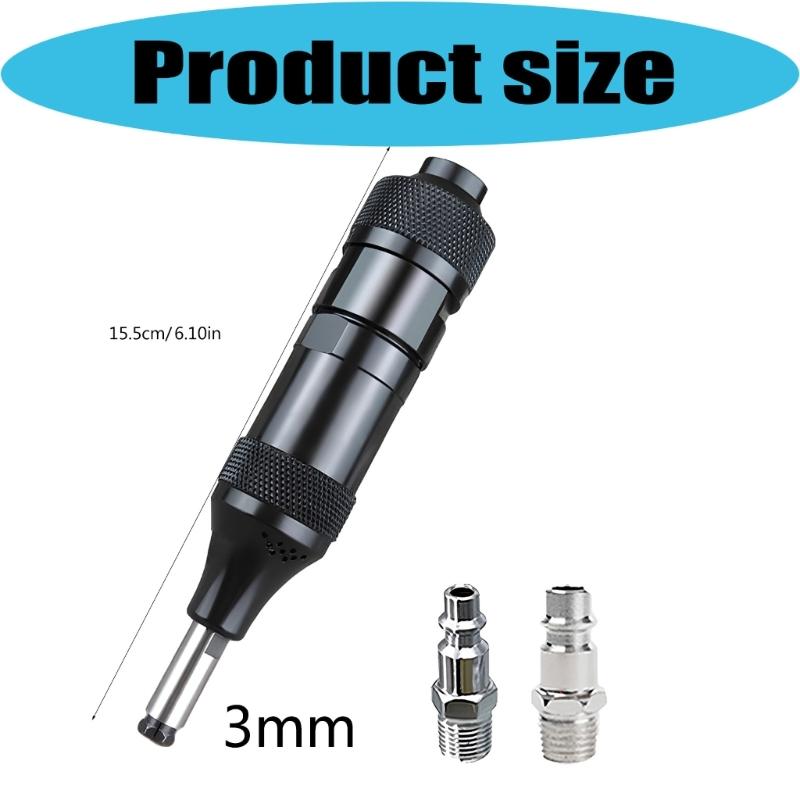 Aluminiumkörper Pneumatischer Luftschleifer Luftbetriebenes Schleifwerkzeug 3-mm-Spannzange Ideal für Autoreparaturen DIY-Projekte
