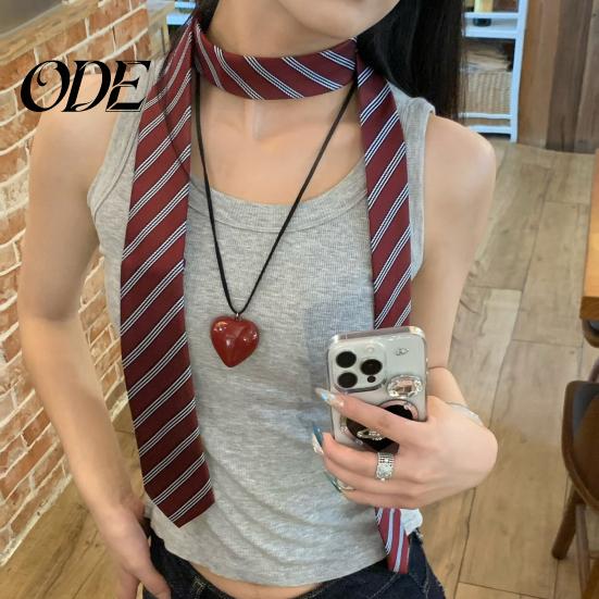 Belt Unisex Tie, Striped Print Necktie, Retro Style Adjustable Length Versatile Casual Accessory Dress Fashionable for Wear Everyday