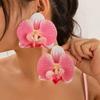 Modisches Dreidimensionales Phalaenopsis-Blumen-Halsketten-Choker Personalisiert Lang Gewickelt Wachsfaden-Blumenhalskette