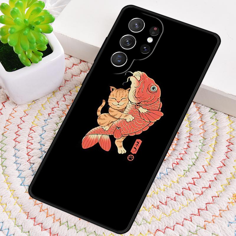 Japanese Style Tiger Cat Shiba Inu soft Phone Case For Samsung Galaxy note 10 pro S26 S25 S24 S23 S22 S21 Plus Ultra Cover