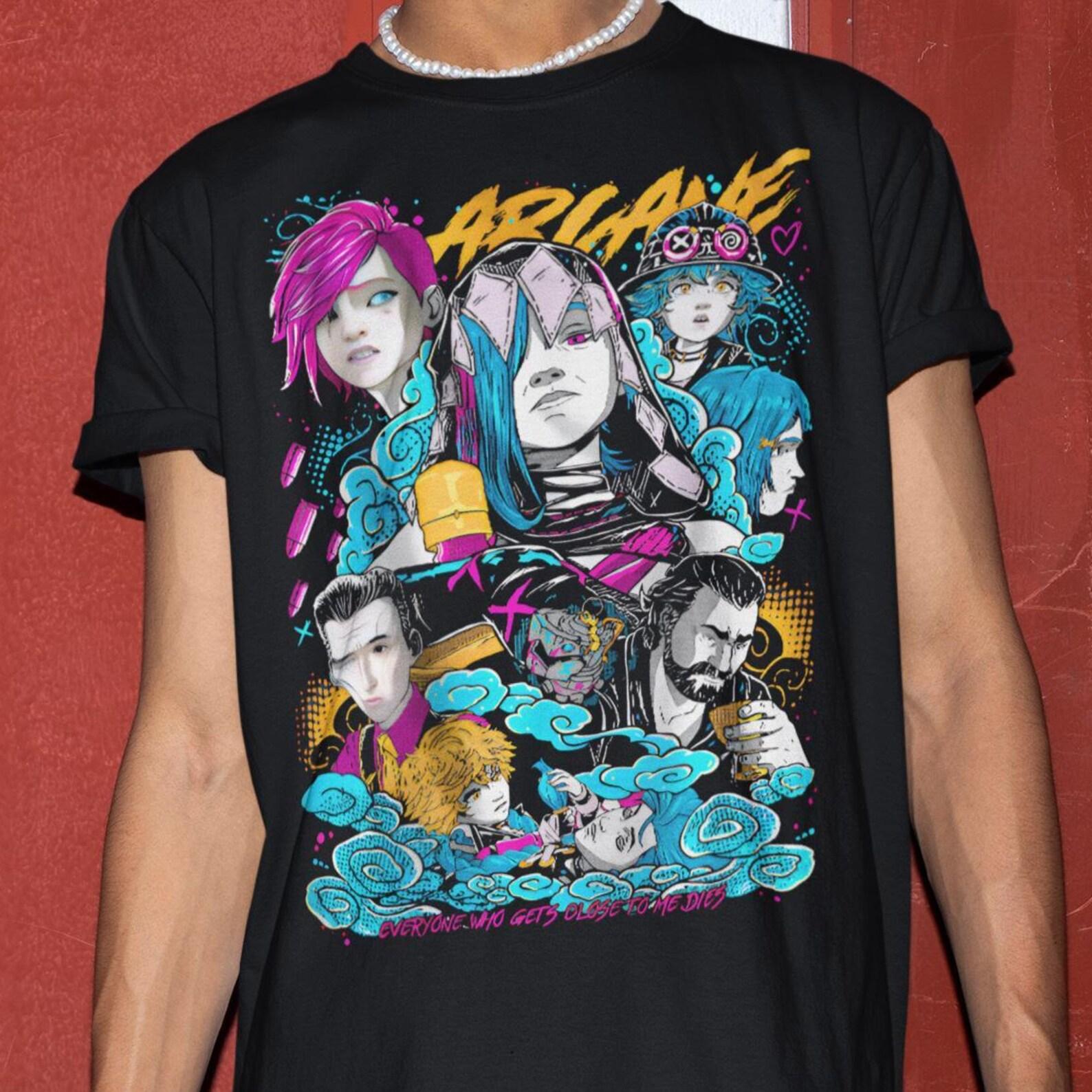 Arcane League of Legends Shirt - Jinx Tee,Arcane Sweatshirt,Lol Game T-shirt S