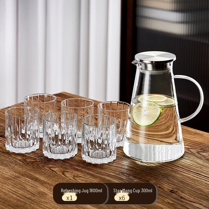 Handun Glass Starlight Cups & Refreshing Pot Set