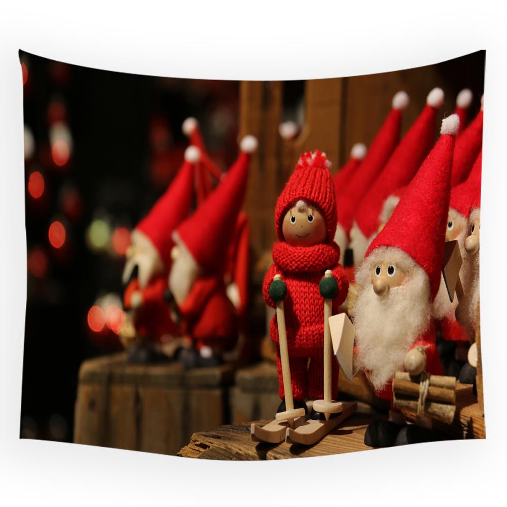 Merry Christmas Santa Claus printed pattern tapestry home living room bedroom room decoration hanging tapestry