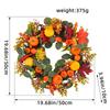 50cm Harvest festival decor pumpkin maple leaves wreath, front door hanging wreath, home decorative flower wreath