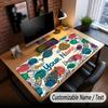 Fish Ocean Theme Custom Mouse Pad Personalized With Name Text Customized Desk Mat For Office Home Decor