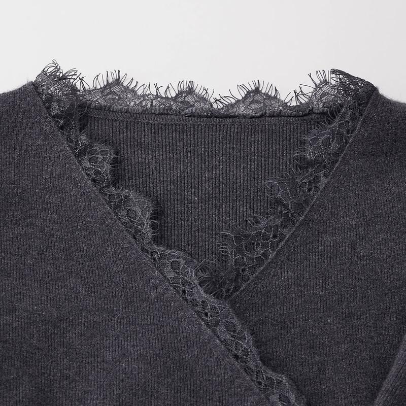 IEF Women's French Style Round Neck Knit Top