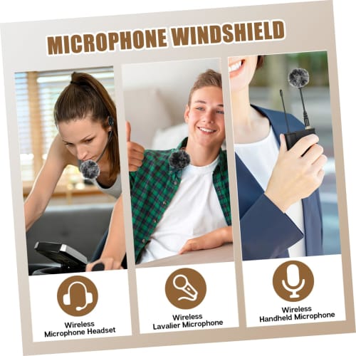 Sosoport 2-Piece Microphone Windscreen, Furry Windscreen