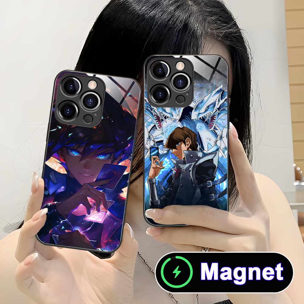 Yugioh Seto Kaiba Phone Case for iPhone 17 16 15 14 13 12 11 Air Pro Max Plus Mini Glass MagSafe Cover
