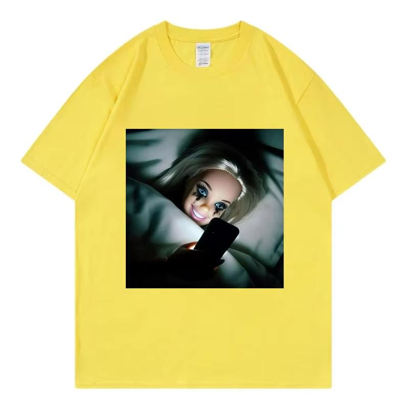 

Отвратительное кукольное лицо Смешная мем Графические футболки Высокое качество Модная футболка оверсайз Мужчины Женщины Повседневные футболки с коротким рукавом 4XL