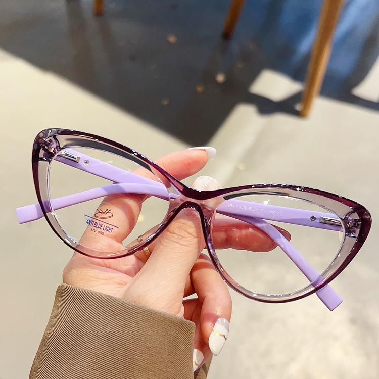 Eyewear Frame Vintage Anti Blue Light Cat Eye Glasses Women Luxury Brand Designer Ladies Myopia Prescription Optical Frames
