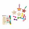 Wood Cross Stitch Bookmarks Embroidery Book Markers Crafts Pendant DIY Gift Tag with Holes for