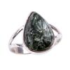 Natural Seraphinite Gemstone 925 Solid Sterling Silver Jewelry Ring Size 8 l5W62