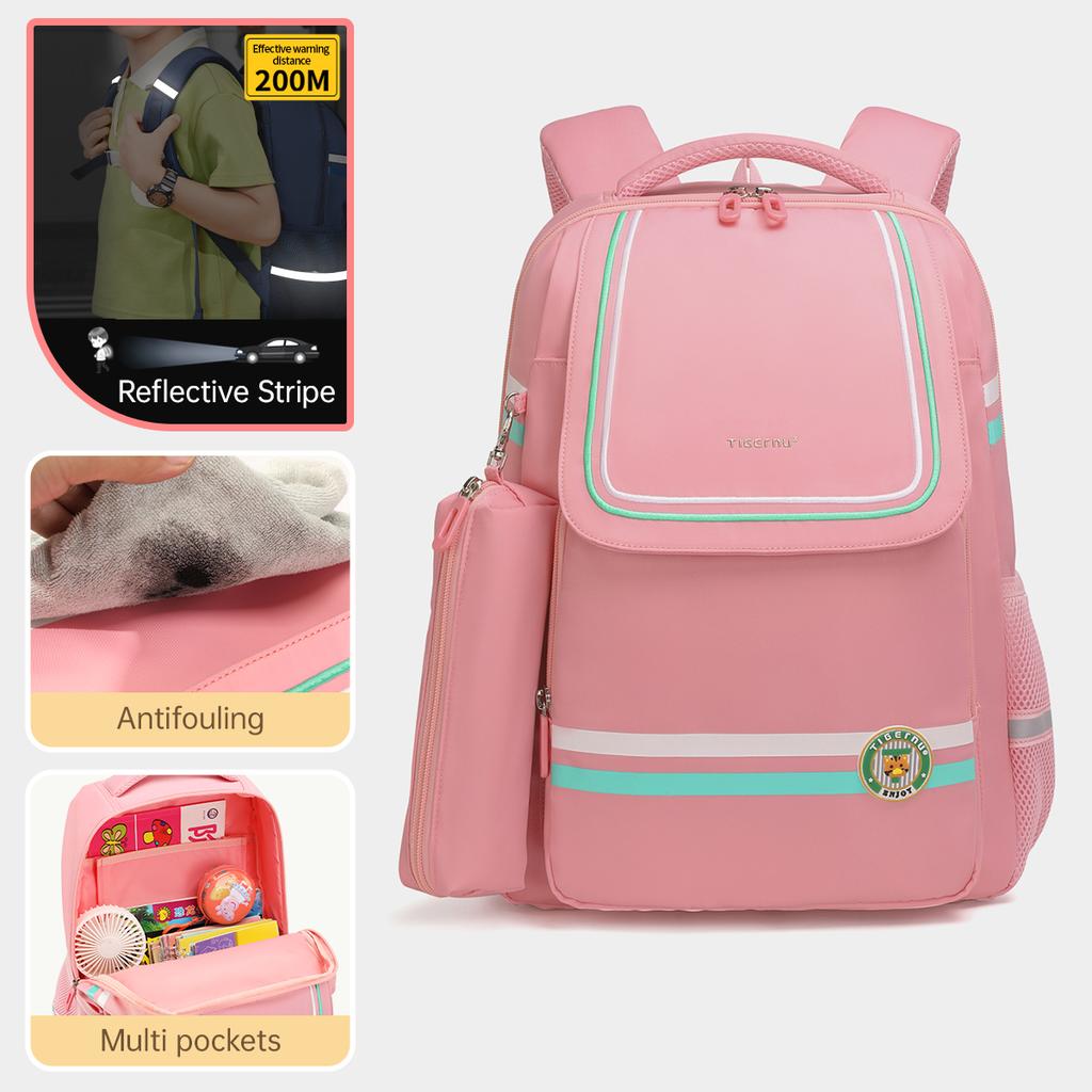 Teenager Schoolbags Boys Girls Light Weight Backpack With Separate Pencil Pouch Large Daily Cartoon Bag Student