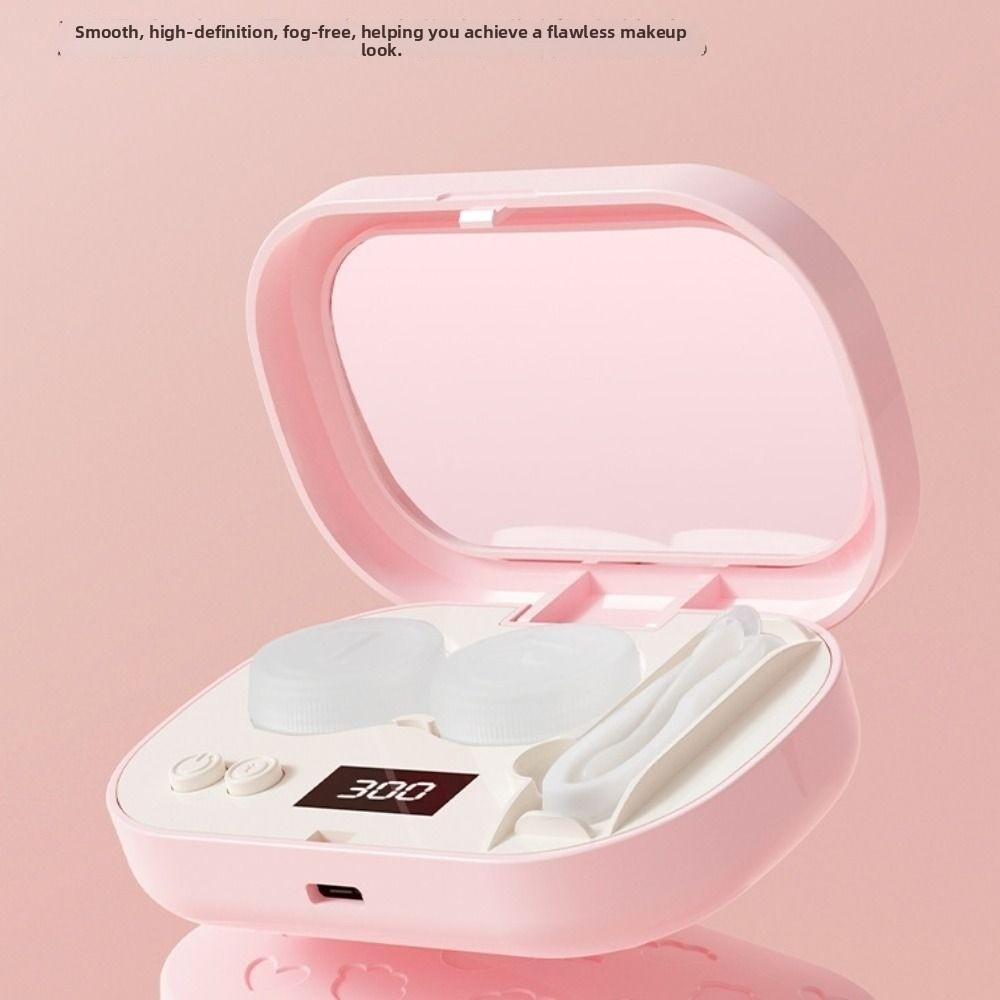 High Frequency Vibration Ultrasonic Beauty Lenses Cleaner USB Charging 5 Adjustable Levels Beauty Lenses Storage Container