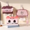 PU Leather Hanging Tissue Bag Cartoon Wall Hanging Tissue Holder Creative Napkin Dispenser  Bedside