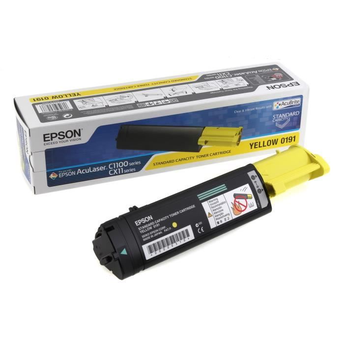 Cartouche de toner EPSON ACULASER C1100 - Jaune - Capacité standard 1500 pages