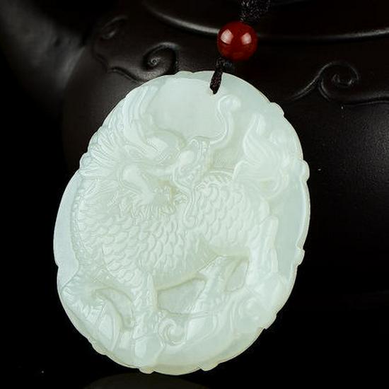 Hetian Jade Qilin Pendant with Certificate