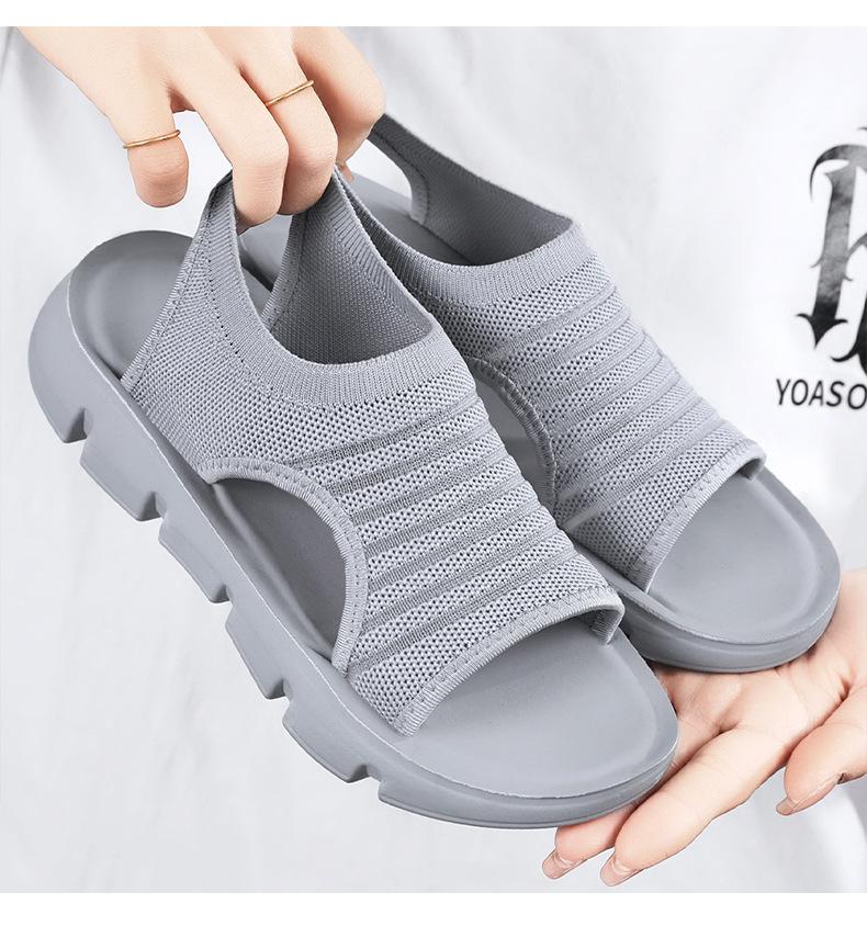 Women's Summer Breathable Hollow Sandals - Soft Sole, Comfortable Mom Shoes