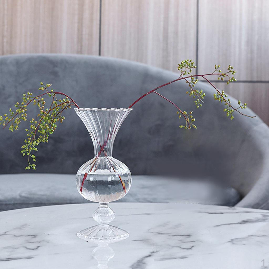 Nordic Decorative Glass Vase Modern Desktop Balcony Wedding Clear S