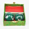 Cloisonné Handcrafted Fitness Ball with Bell and Blue Enamel for Seniors