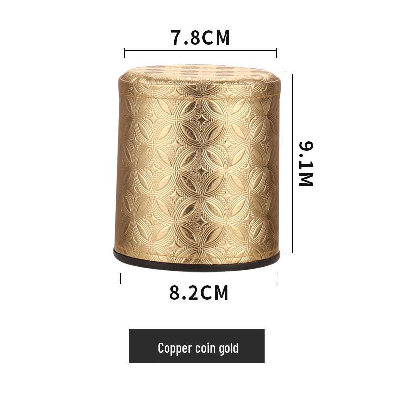 Verdickter Gold-Spitzen Leder Würfelbecher für Bar & Kneipe