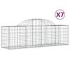 VidaXL Arched Gabion Baskets 7 Pcs 200x50x60/80 Cm Galvanized Iron, Gabion, Gabion Cage, Gabion Wall Basket, Wall 3146283