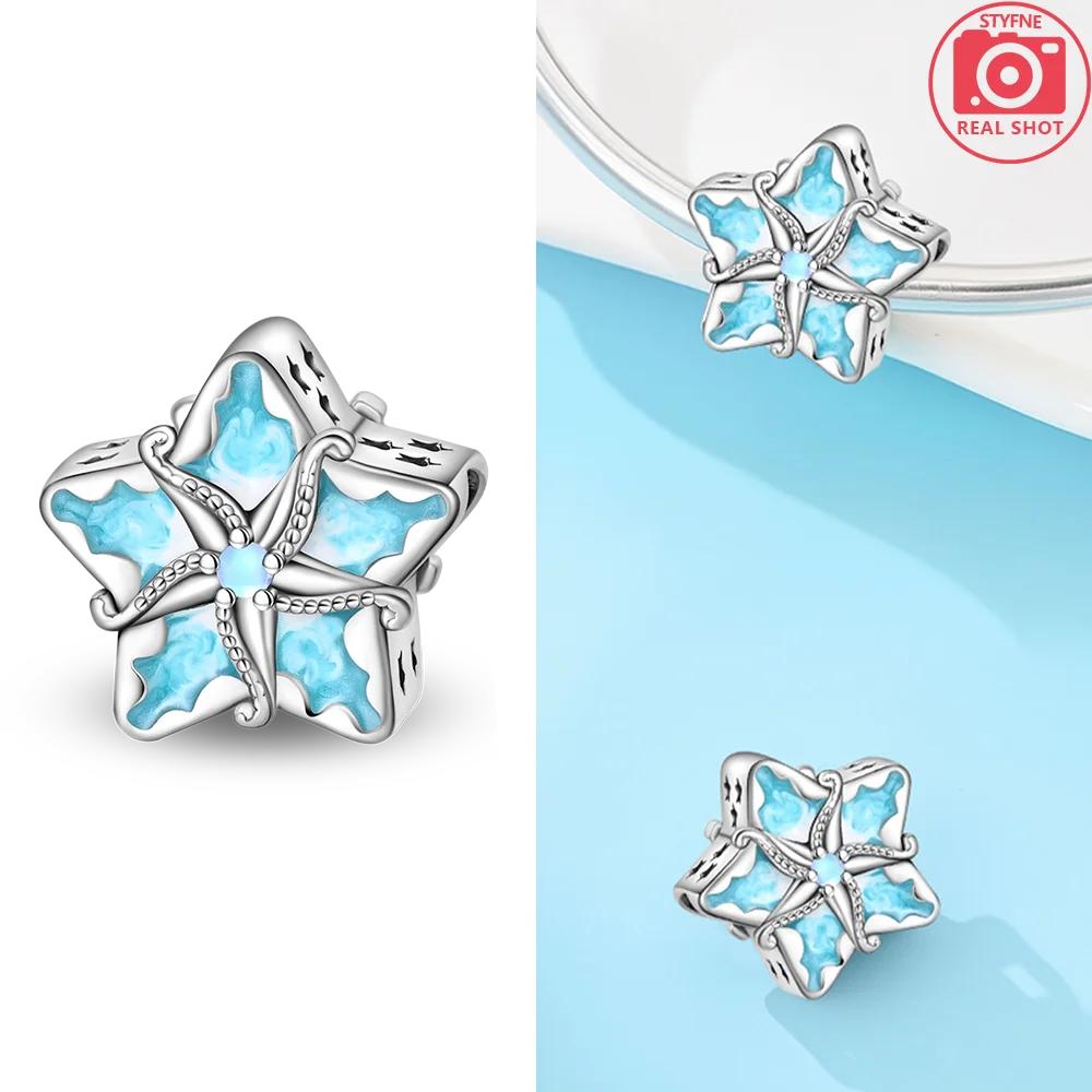 Original Pink Cat Mermaid Cube Blue Perfume Bottle Butterfly Charmcopper Bead Fit Bracelet Women Jewelry Diy Fine Gift