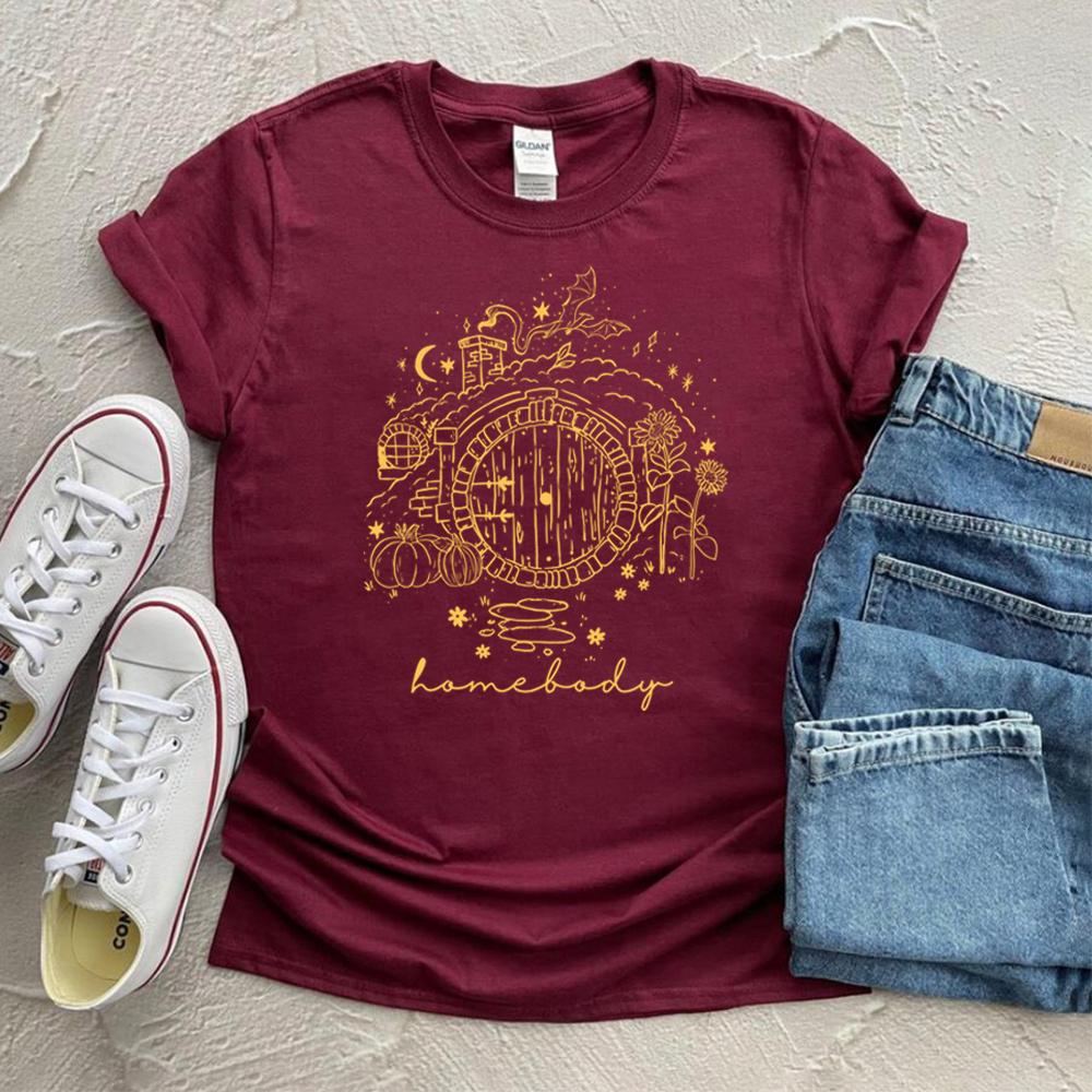 

LOTR Tshirt Vintage Homebody Shirt The Shire Wizard Shirts Home of The Second Breakfast Tees Trendy Short Sleeve Tees LOTR Gift 4XL