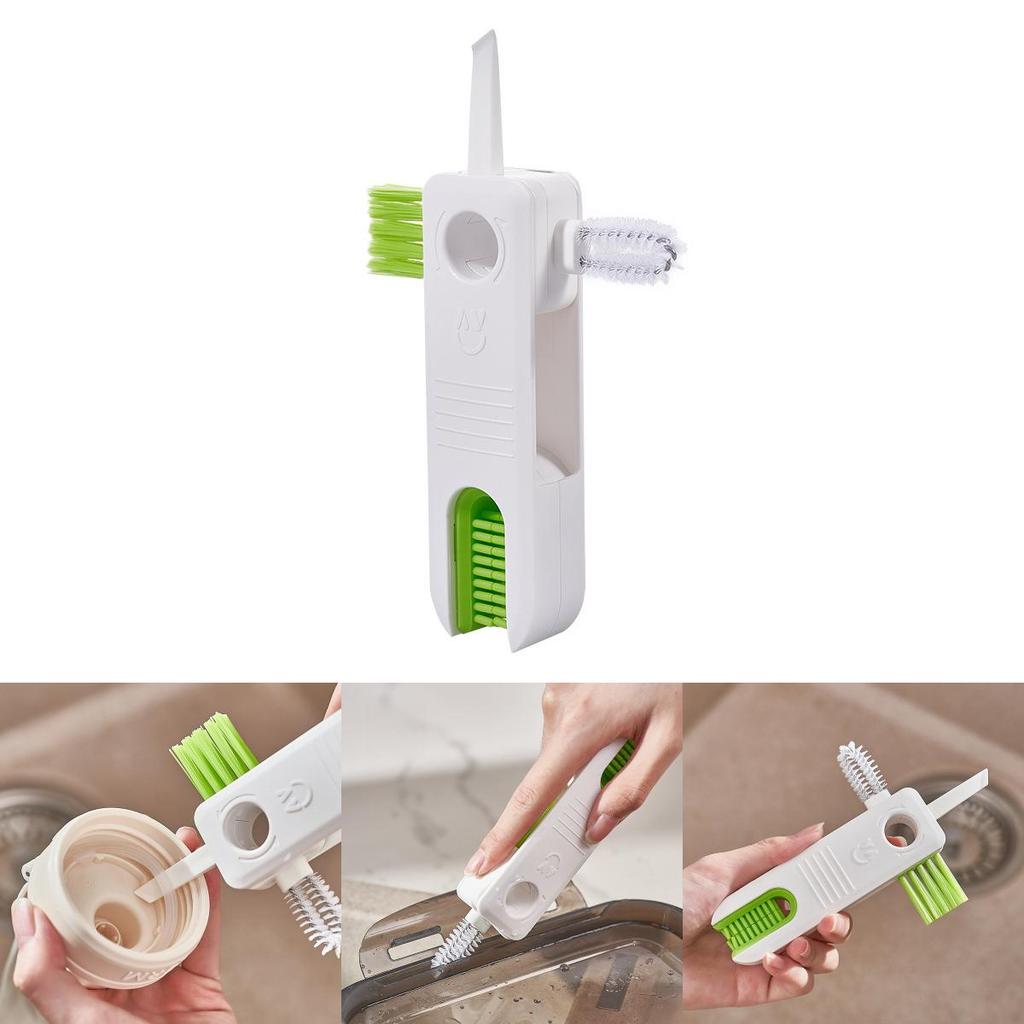 Portable Multi Functional Cup Brush Set For Bottles Mugs And Water Cups