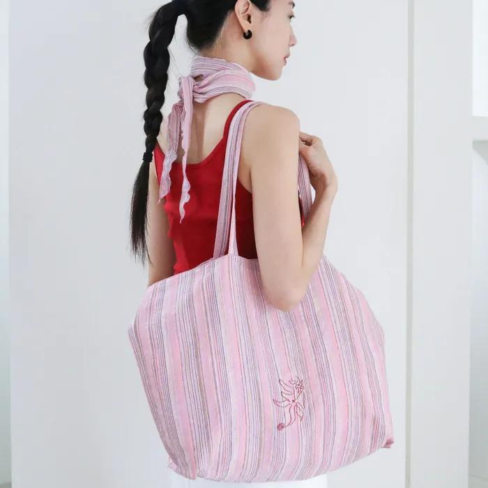 DAYBREEZE STRIPE BAG_pink