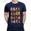 2025 New Summer Men's street Fighter classic character printed retro short-sleeved T-shirt fashion clothing