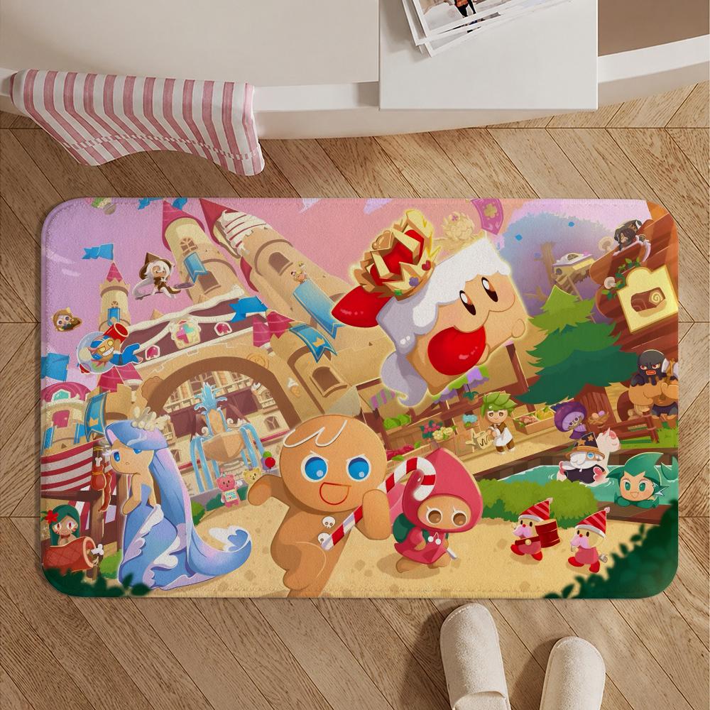 Game-Cookie RunS Floor Mat Soft Non-Slip Bath Mat, Bedside Carpet, Absorbent Doormat for Home