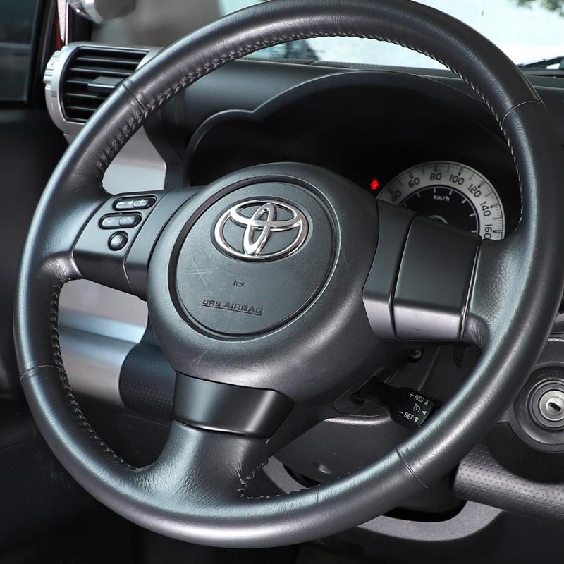 ABS Matte Black Steering Wheel Cover Button Decoration Stickers Trim For 3ehg FJ Cruiser 2007-2021 Accessories GEJ5