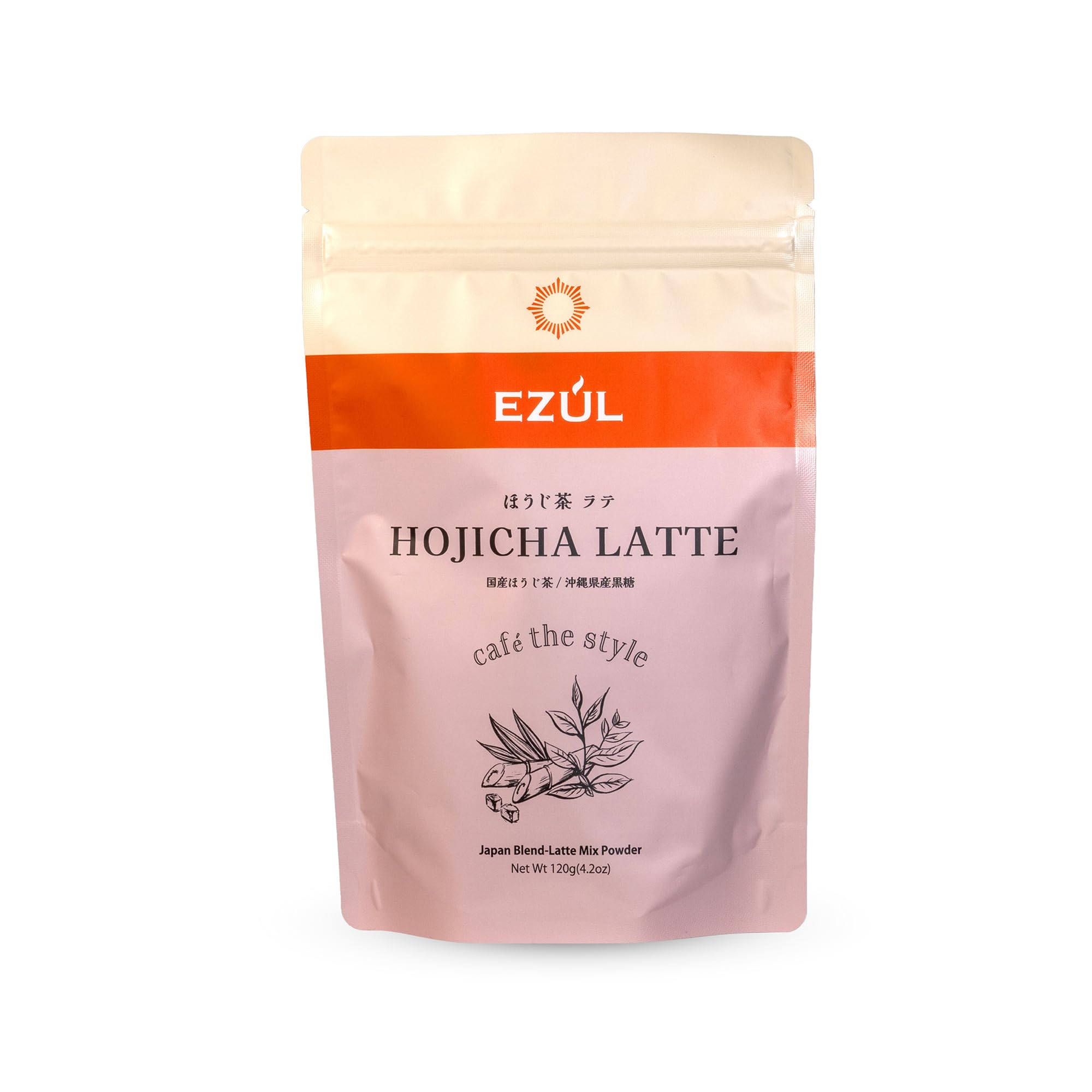 

EZUL Hojicha Latte 120 г с горячим чаем. Коричневый, отечественный, Окинава. Без консервантов. [Легкая вода! порошок] ходзича, 100% сахар, ароматизаторы, подсластители,