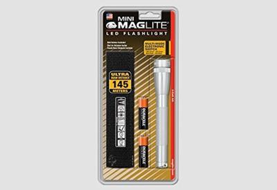 Mini Maglite SP2210HJ 2AA Cell LED Silver Flashlight