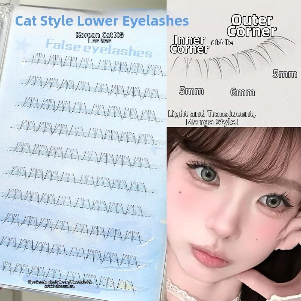 

Black DIY Lashes Extension Gentle Lower Fake Eyelashes Party with glue