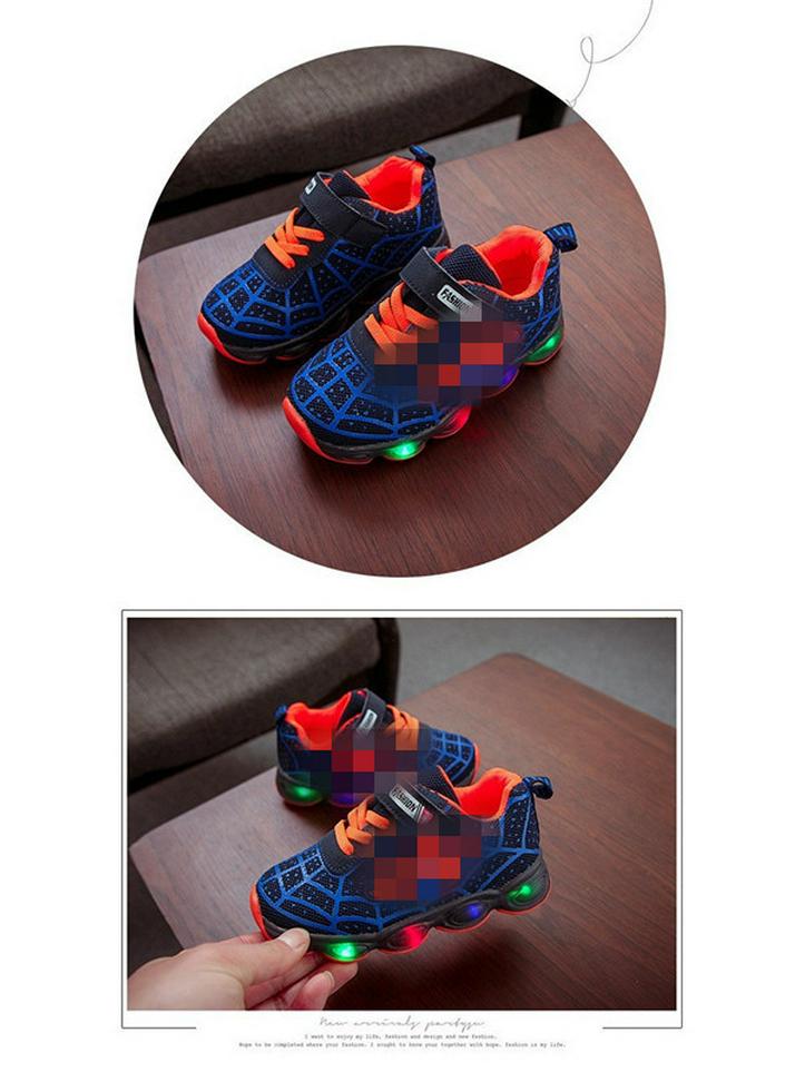 2025 Kids' LED Light-Up Sneakers: Flashing Mesh Running Shoes for Boys & Girls
