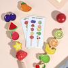 Holz Tanghulu Obst Spielzeug für Kinder Montessori Schnürspiel Pädagogisches Lebensmittel Sortierspielzeug Küchen Rollenspiel Spielzeug Geschenk