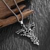 Christian Savior Cross Pendant Lucky Prayer Necklace for Women Men Religious Lucky Amulet Jewelry