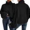 MD1006 European Women's Knitwear High Neck Bell Sleeve Pullover Sweater