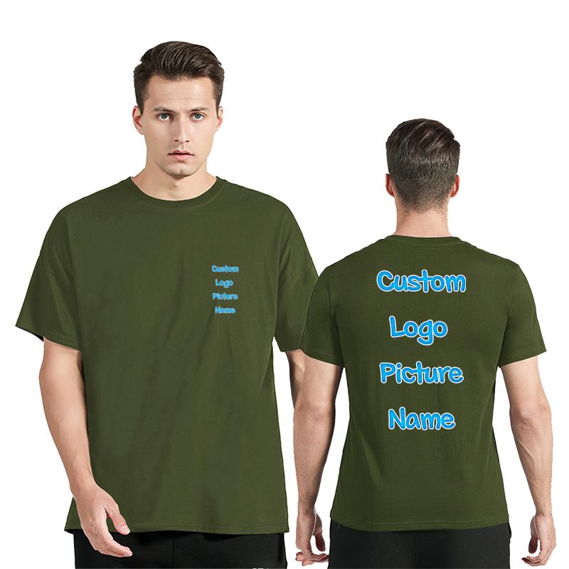 Unisex Cotton Tshirt Customized Printed T Shirt Harajuku Top DIY Your Like Photo Or Logo T-shirt Fashion Custom Tshirt Tees Tops