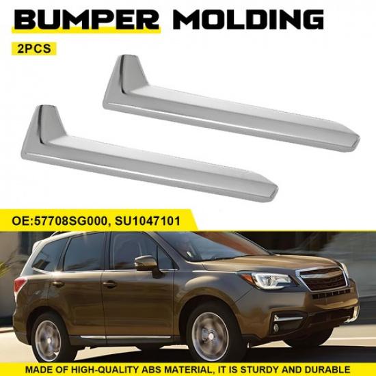 

2PCS Fog LIGHT MOLDING Bumper TRIM Set for 2017-2018 Subaru Forester Left Right